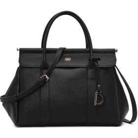 Resim Women's Black Long Strap Classic Shoulder Bag 