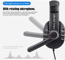 Resim Coverzone OVLENG Ov-p3 Profesyonel Kulak Üstü Mikrofonlu Oyuncu Kulaklık, Siyah 