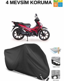 Resim AutoEN FALCON MASTER 50 LÜX KİLİT UYUMLU SU GEÇİRMEZ MOTOSİKLET BRANDASI-SİYAH 
