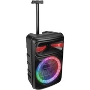 Resim Mikado MD-125KP 40W USB/BT/TF/TWS Led Işıklı Kablosuz ve Kafa Mikrofonlu Toplantı-Parti Hoparlör 
