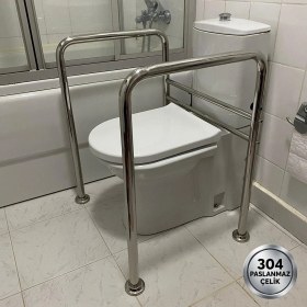 Resim Dekosan Engelli Klozet Yanı Tutunma Barı - Bedensel Engelliler İçin 