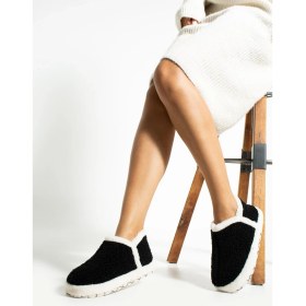 Resim Trios Shoes Kadın Kürklü Kaymaz Taban Peluş Ev Botu Panduf TS1152 