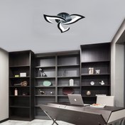 Resim 1 adet Modern Metal LED Tavan Lambası Aparatı, 3 Renkli Ayarlanabilir 3000-4500K Ayarlanabilir Işık, Yarı Gömme Montaj Akrilik Gölgelik ve Ofis Yatak Odası Mutfak için Kablolu Düğme Kontrolü, İç Mekan Aydınlatması, Ev Tavan Işıkları 