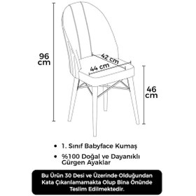Resim Canisa Ritim Serisi, 1.sınıf Babyface Ithal Kumaş, 4 Adet Gri Sandalye, Ceviz Gürgen Ayak, Gold Halka Sandalye Gri Ayakları Ceviz 