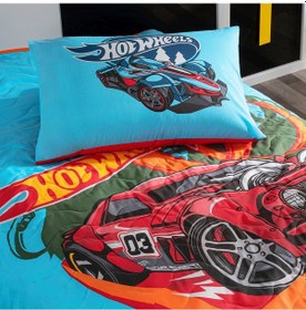 Resim Lisanslı Hot Wheels Tek Kişilik Yatak Örtüsü Seti 000000001000046650 