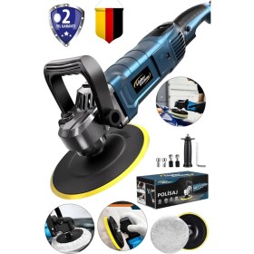 Resim Profesyonel 1200W 180MM Çok Kademeli Zımpara ve Polisaj Makinesi 