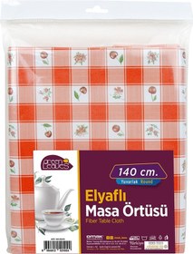 Resim Elyaflı Masa Örtüsü 140x140 cm 
