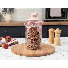 Resim Madame Coco Kuşlu Kavanoz Silindir 1300ml 1kkvnz0094 