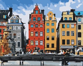 Resim Sayılarla Boyama Seti - Şehir - 80x100 