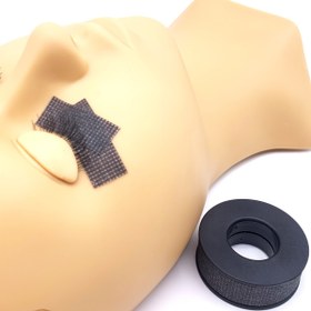 Resim ToP Kalite Siyah Dokusuz Silikon Jel Kirpik Bandı Hassas Dirençli Göz Altı Pedleri Nefes Alabilir Kirpik Uzatma Yama Makine Araçları 