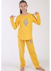 Resim Kız Çocuk Uzun Kol Sarı Pijama Takımı C3t0n7o122 001 