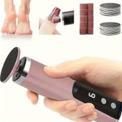 Resim 2'si 1 Arada Elektrikli Ayak Pedikür ve Tırnak Dosya Makinesi - USB Şarj Edilebilir Ayak Öğütücü, Ayarlanabilir Hız, Taşınabilir Pedikür Aracı, Kum Parçası Başlığı ve Kum Parçası Pedli ile Donatılmış, Ergonomik Tasarım, Ev ve Salon Kullanımı İçin Uygun 