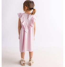 Resim Oliventhekid Etek Ucu Ve Arkası Dantelli Elbise Pembe Pembe 