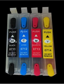 Resim Duruink Epson T0711-t0714 Uyumlu Kolay Dolan Kartuş 4 Renk 