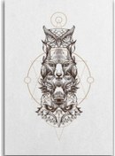 Resim Kızılderili Hayvanlar Ahşap Tablo 8mm 