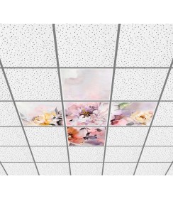 Resim Gök Panel 60X60 LED Panel Aydınlatma Desenli 3x3 5 Li Grup Özel Seri 46511465SA 