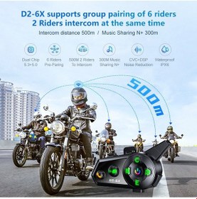Resim Çeşithane Motosiklet İnterkom Seti - 6 Sürücü Bağlantılı, Hi-fi Ses Kaliteli Bluetooth Kulaklık, Ka 