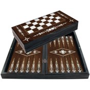 Resim Nessiworld 1021828 Star Antik Yonca Sedef Tavla Takımı 