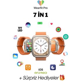 Resim Wearfitpro Wearfit 7in1 Akıllı Kol Saati 7 Kordonlu Model:inç 49mm Tft Ekran Gri 