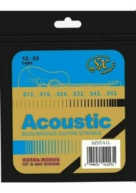 Resim Sx Szsta1l Light Bronz Akustik Gitar Teli 12-53 
