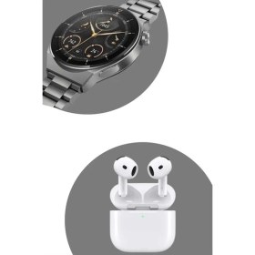 Resim Akıllı Saat ve Kulaklık Seti Bildirim Görme Arama Cevaplama Anc Özelliği 