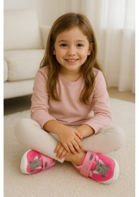 Resim Fil Baskılı Kız Çocuk Panduf Pembe 