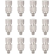 Resim 12 Adet Ağır Hizmet Pirinç Püskürtme Nozulları - 3/16" Erkek Dişli 0.1mm İnce Sis Fışkurtma Başlıkları, Çiftlik Evi, Soğutma Sistemleri Toz Kontrol ve Sulama için Dayanıklı Sarı Bakır İnceltici Nozullar (Standart Musluklar / Hortumla Uyumlu), Püskürtücü, Çim Sulama Fıskiyeleri, Tarım için püskürtücü, Püskürtme Memesi, Su Püskürtücü, Su Nozulu 