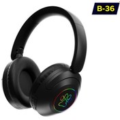 Resim Concord Kulaklık Bluetooth B-36 Kablosuz Işıklı Radyolu Kulaküstü 