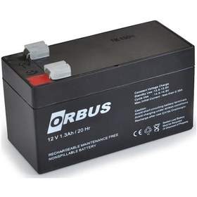 Resim Orbus 12 Volt 1.3A Akü - 12V 1.3 Ah Bakımsız Kuru Akü 