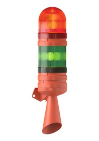 Resim Mesan Ms 5836.1.2.12-24vac/dc 2 Kat Led Multifonksiyon 2 Ses Borulu Elektronik Siren 