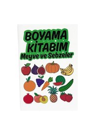 Resim Meyve Sebze Temalı Seyahat Boy Boyama Kitabı 140x100 Mm 