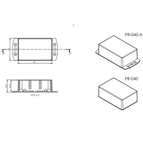 Resim Elektronik Proje Kutusu (Ölçüleri: 54X83X30Mm) - Siyah 