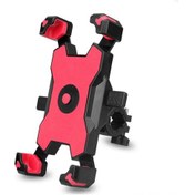 Resim Suofeng "360 Dönebilen Hızlı Kilitlemeli Motosiklet Ve Bisiklet Telefon Tutucu - 3.5-6.8 İnç" Kırmızı 