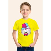 Resim Karya ButikCool Köpek Baskılı Sarı Çocuk T-Shirt 01 