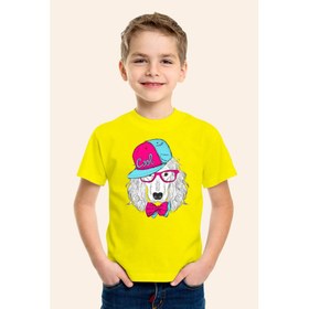 Resim Karya ButikCool Köpek Baskılı Sarı Çocuk T-Shirt 01 