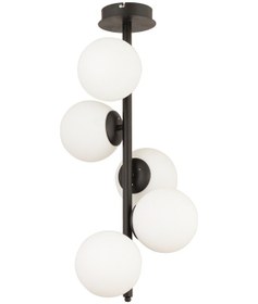 Resim Uzel 5Li Siyah Modern Yatak Odası Retro Salon Avize 