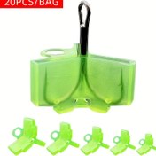 Resim 20 Adet Üçlü Kanca Koruyucu - Ağır Hizmet Tipi Yeşil Balık Yemlerini Koruma, Spinnerbaits, Soft Baits ve Hard Baits ile Uyumlu, Çapraz Bağlantısız & Çizik/Pas Dirençli - Levrek, Alabalık, Şahinbalığı, Çipura için Mükemmel (Noel, Paskalya, Babalar Günü İdeal) Tüm Olta Kamışlarına uygun, Balıkçılık Aksesuarları ve Ekipmanlar,Balıkçılık Çubuğu İçin Şamandıralar,Balıkçılık Çubuğu Şamandıralar,Balıkçılık İçin Kurşun Kalıplar,Balıkçılık Çantası,Balıkçı Bıçağı,Olta Tamir Seti, 