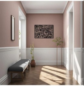 Resim Şık Metal Tablo Mahalle Neighbourhood Metal Duvar Tablosu Soyut 