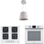 Resim Franke Faber Beat Wh Matt F45 Ada Davlumbaz Fhns 604 4g Wh C Ocak Fsl 86 H Wh Fırın Beyaz Ankastre Set 