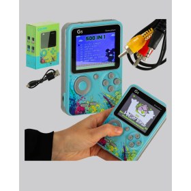Resim S'82 G5 Retro Oyun Konsolu 500 Klasik Oyunlu 3 Inç Hd Ekran ve Tv Bağlantılı 