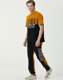 Resim Siyah Colorblocked Detaylı Logolu Eşofman Altı 