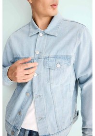 Resim Defacto Regular Fit Jean Ceket F4741ax25aunm39 Mavi 