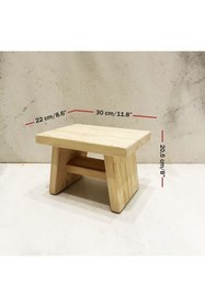 Resim Shark Anatolia Sedir Ahşap Banyo Taburesi Oturak S Boy (H=20.5 CM) 