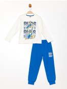 Resim Looney Tunes Lisanslı Çocuk Pijama Takım 18464 Ekru|3 Yaş 