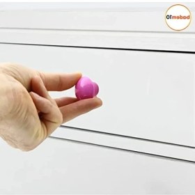 Resim Hakay Metal Mantar Düğme Kulp - Pembe Renk 