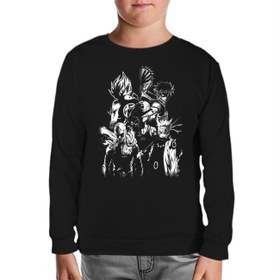 Resim Anime Heros Siyah Çocuk Sweatshirt 