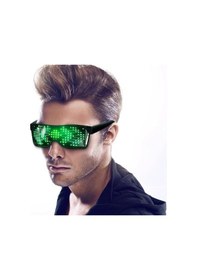 Resim Çok Renkli Led Işıklı Şarjlı Parti Gözlüğü Kablosuz Yılbaşı Düğün 