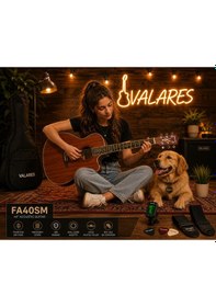 Resim Valares Fa40mg / Fa40sm 40 Akustik Gitar Maun & Ladin Gövde Mat Yüzey Kaliteli Teller Orta Seviye Natural 