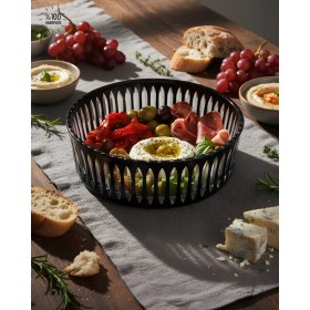 Resim Paşabahçe Kristal Kesme Siyah Kase 25 cm 