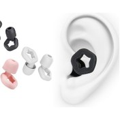 Resim Sones 3 Çift / Set Uyku Gürültü Önleyici Ses Geçirmez Kulak Tıkacı Gürültü Azaltıcı Yüzme Silikon Kulak Tıkacı Beyaz 